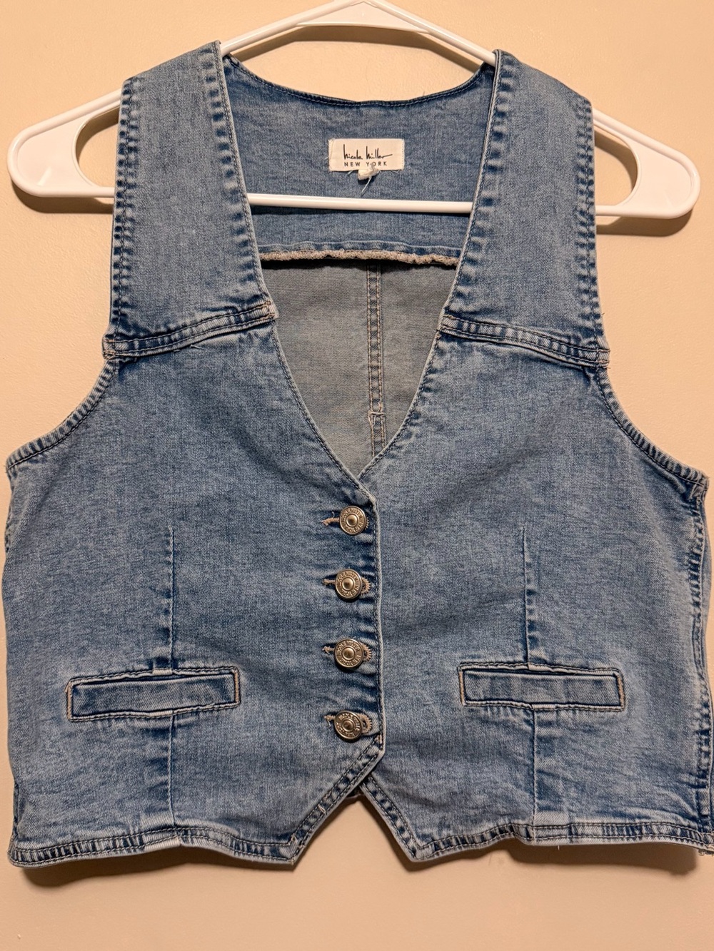 Vintage Nicole Miller New York
Denim Vest Crop Top size small